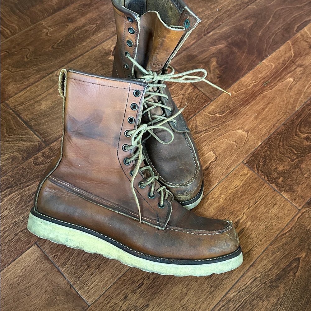 Red Wing Shoes Brown Leather Men's Boots 9.5 - Picture 2 of 7